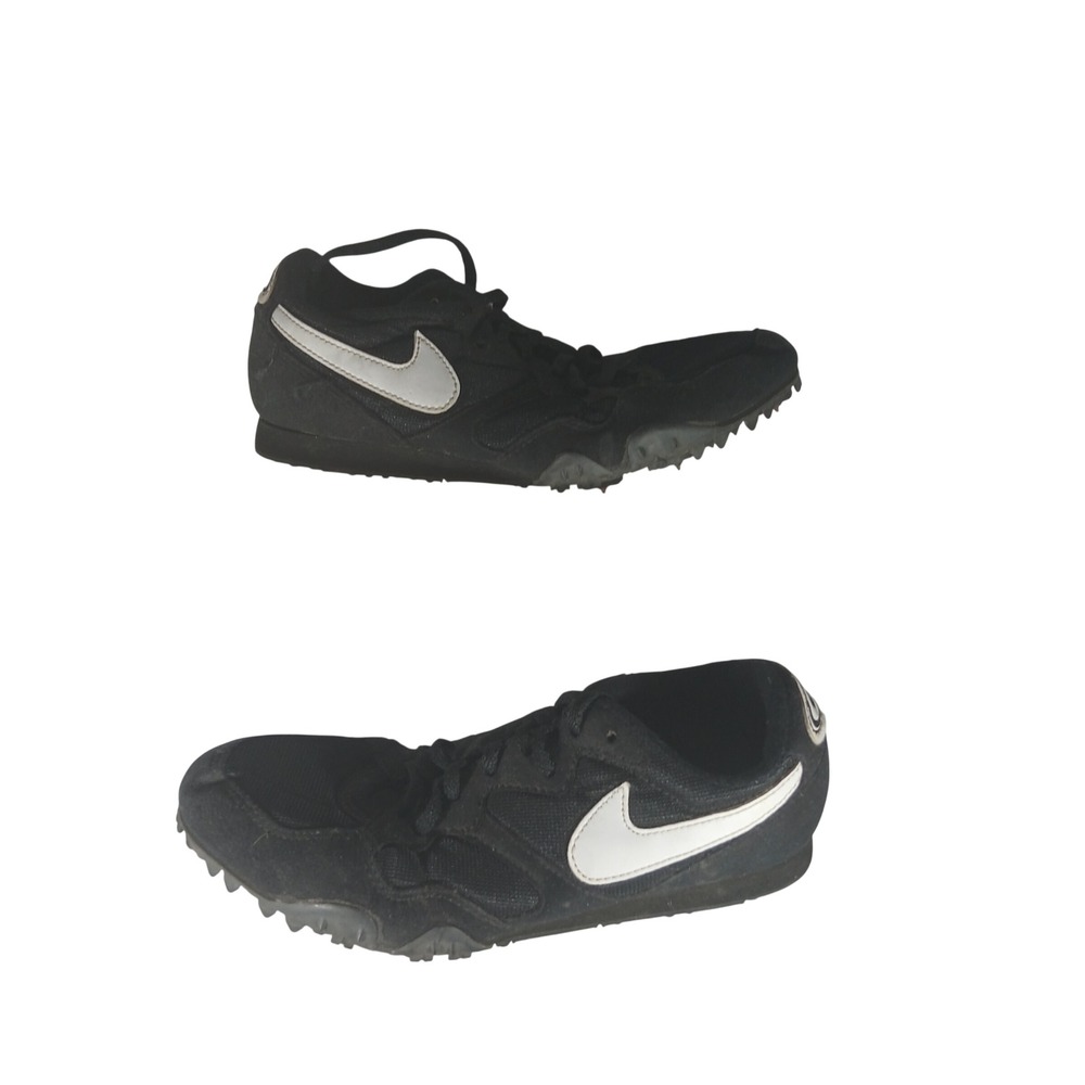 Nike Track Spikes 5.5 Black White Vintage 90s Running Shoes‎ 107013-011